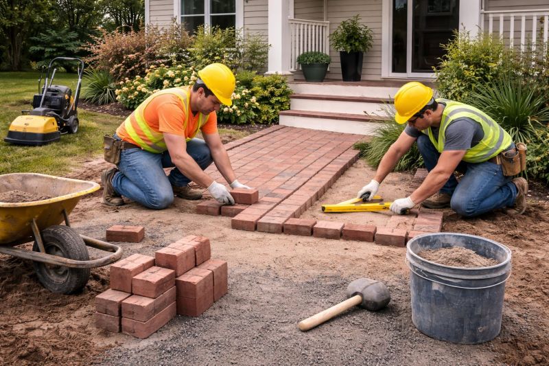 Brick Stairs Installation in Boston, MA