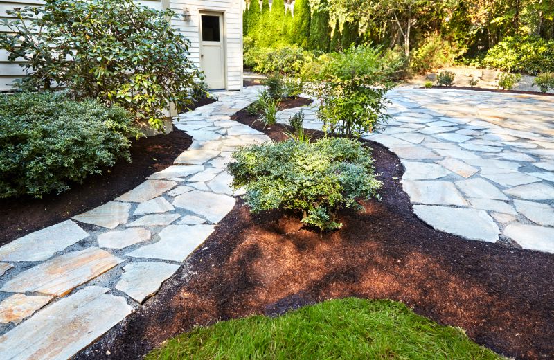 Pathway with Natural Stone Pavers